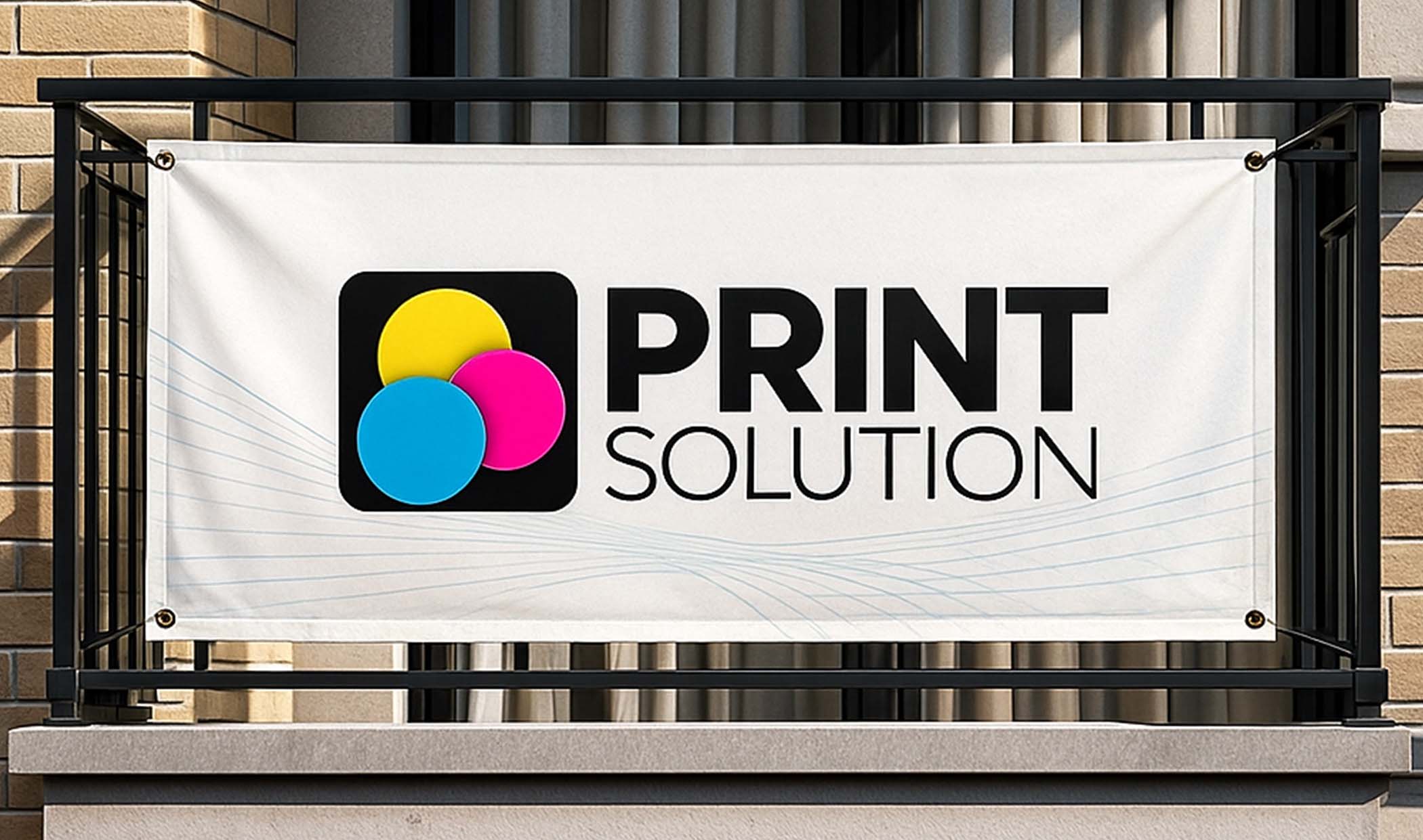 Lonas balconeras personalizadas con refuerzo y ojales listas para colgar